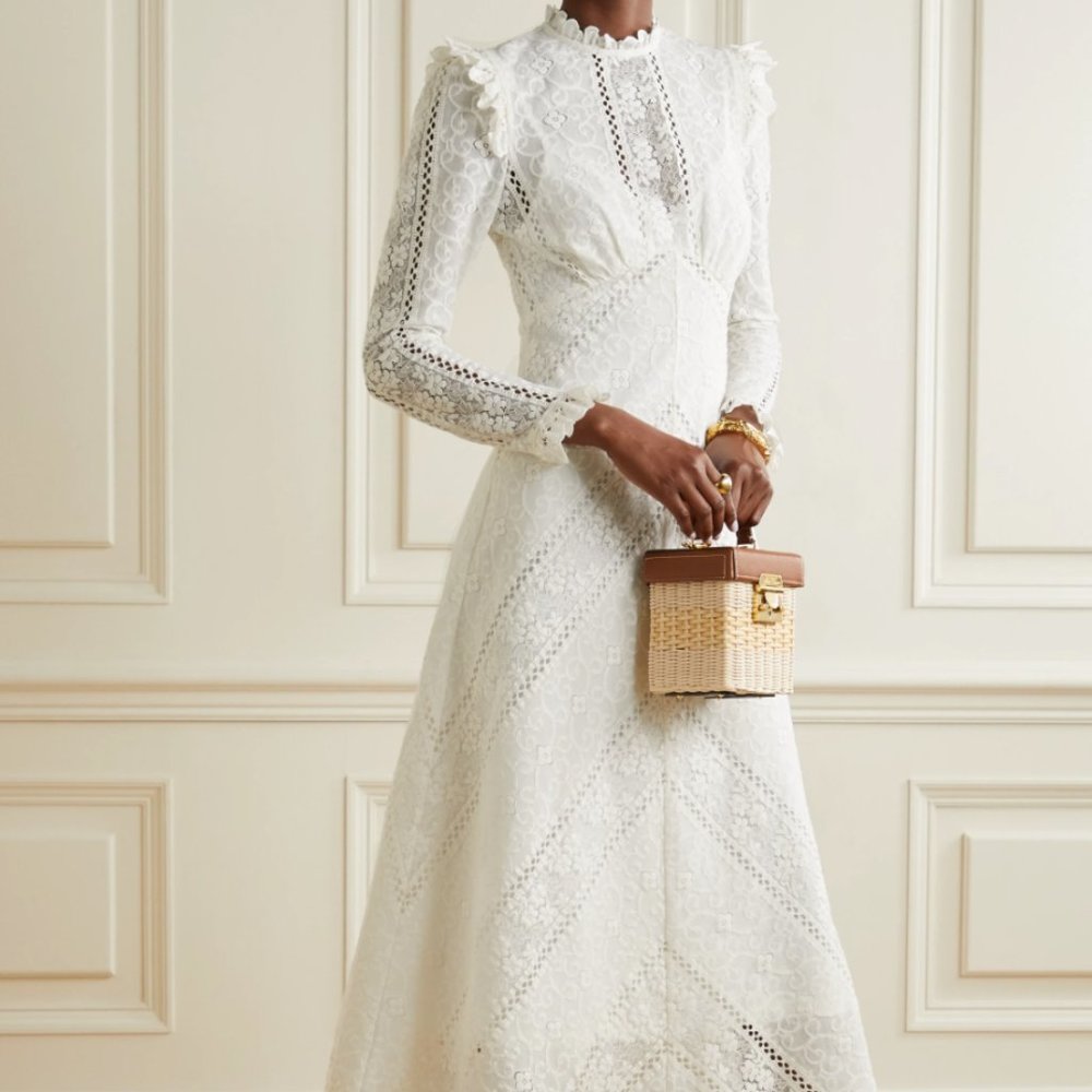 Zimmermann Brighton Laneled Lace Midi Dress